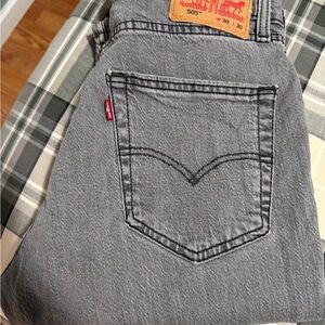 Levi's Gray Straight Jeans with Signature Stitching men’s 505 30 x 30